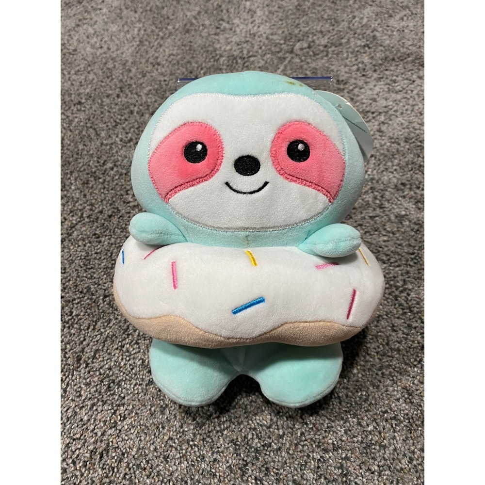 Smoochy Pals Sloth Plush Unisex 8 Inch Teal Good Donut Squishy Stuffed Animal